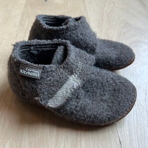 Living Kitzbuhel Boiled Wool Slipper Shoe Kids Size 20 US 5 Brown